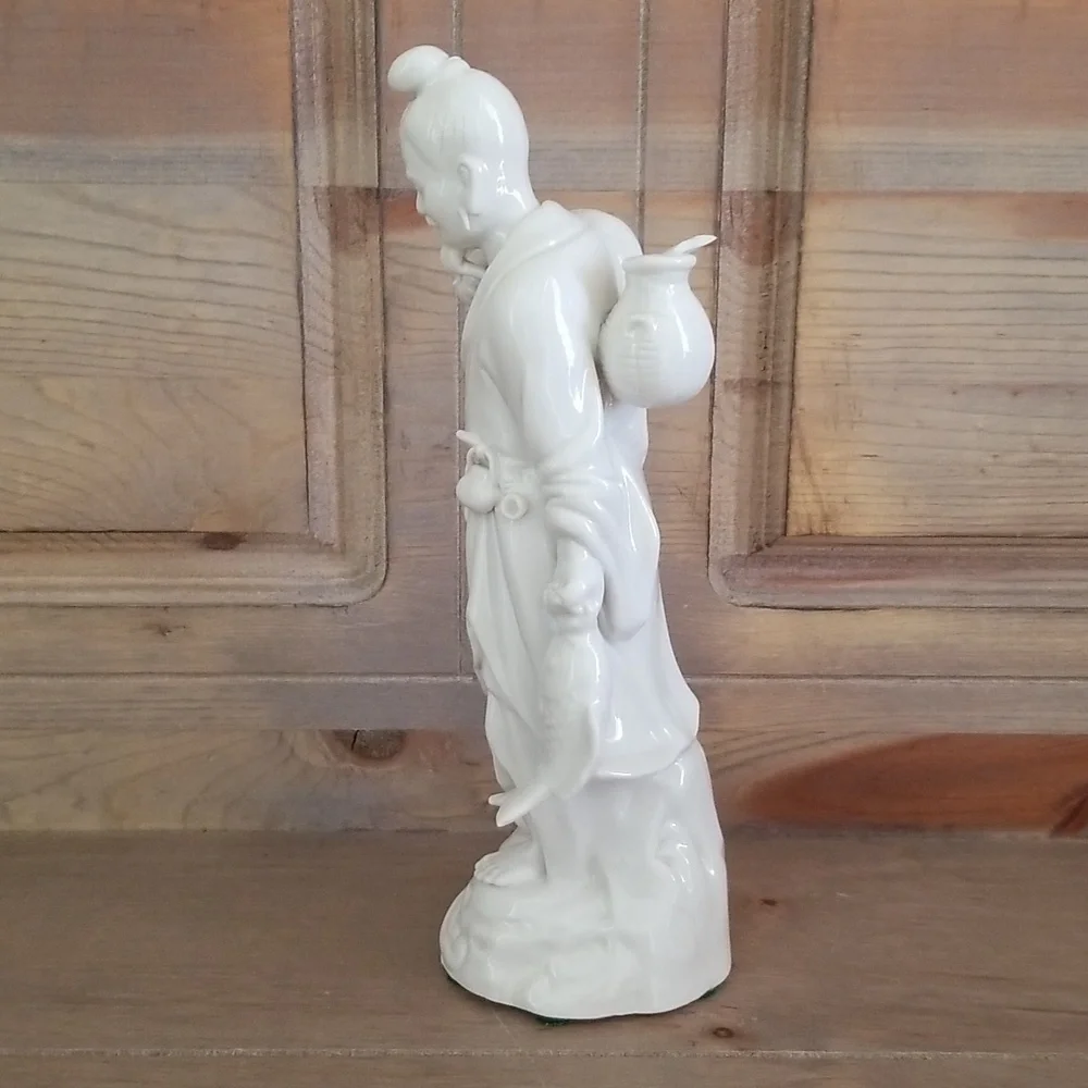 Vintage Asian Fisherman Figurine